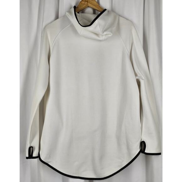 NIKE TECH CAPE HOODIE JACKET WOMAN'S SIZE LARGE, WHITE, OVERSIZED WINDRUNNER - Picture 2 of 16